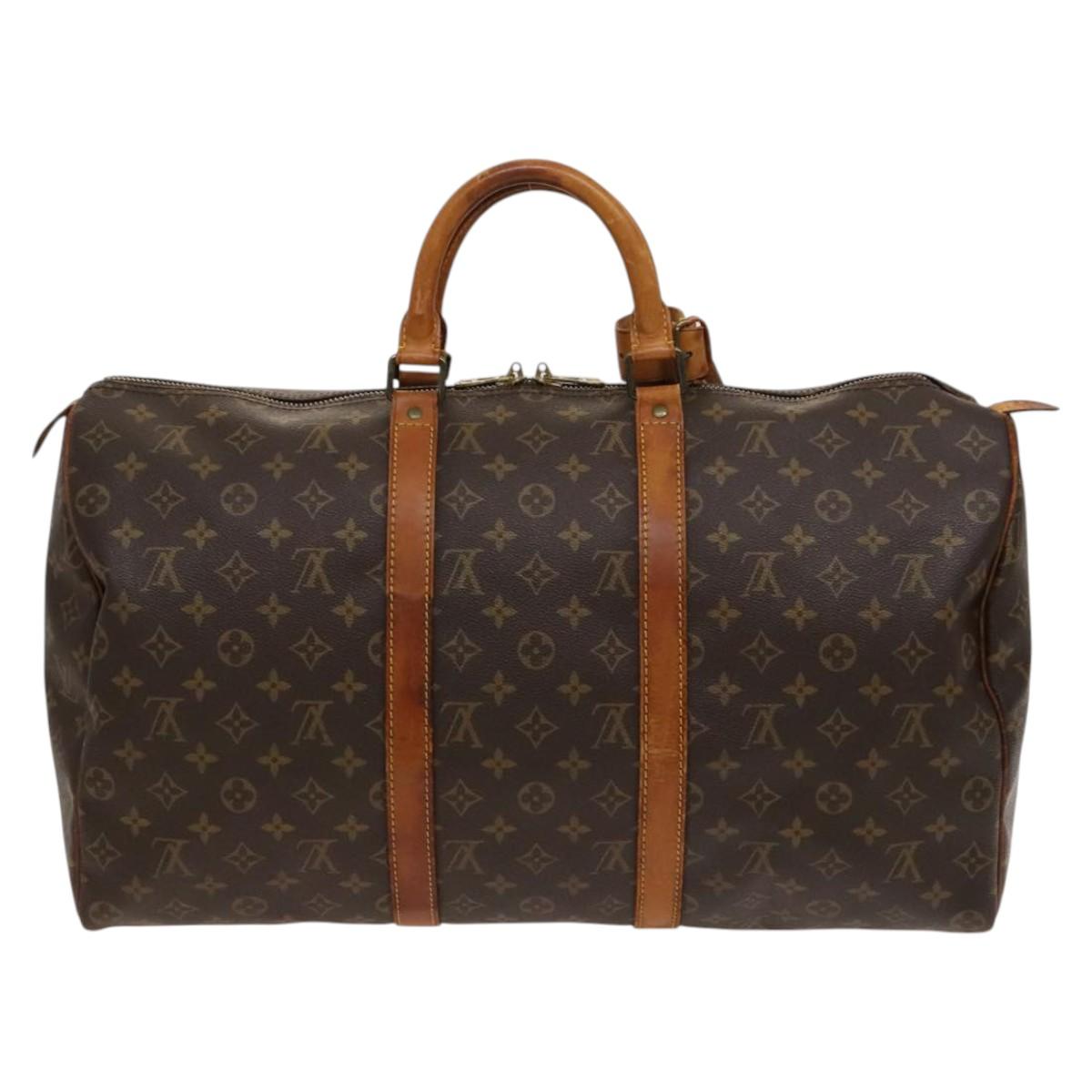 LOUIS VUITTON Monogram Keepall 50 Boston Bag M41426 LV Auth 122502