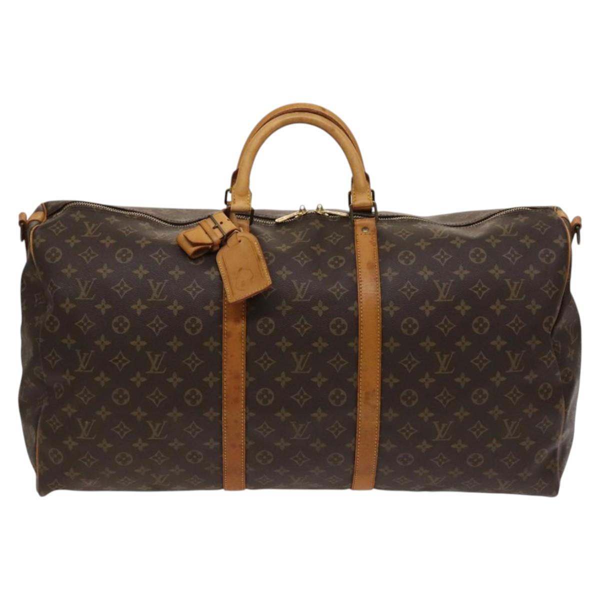 LOUIS VUITTON Monogram Keepall Bandouliere 60 Boston Bag M41412 LV Auth 122503