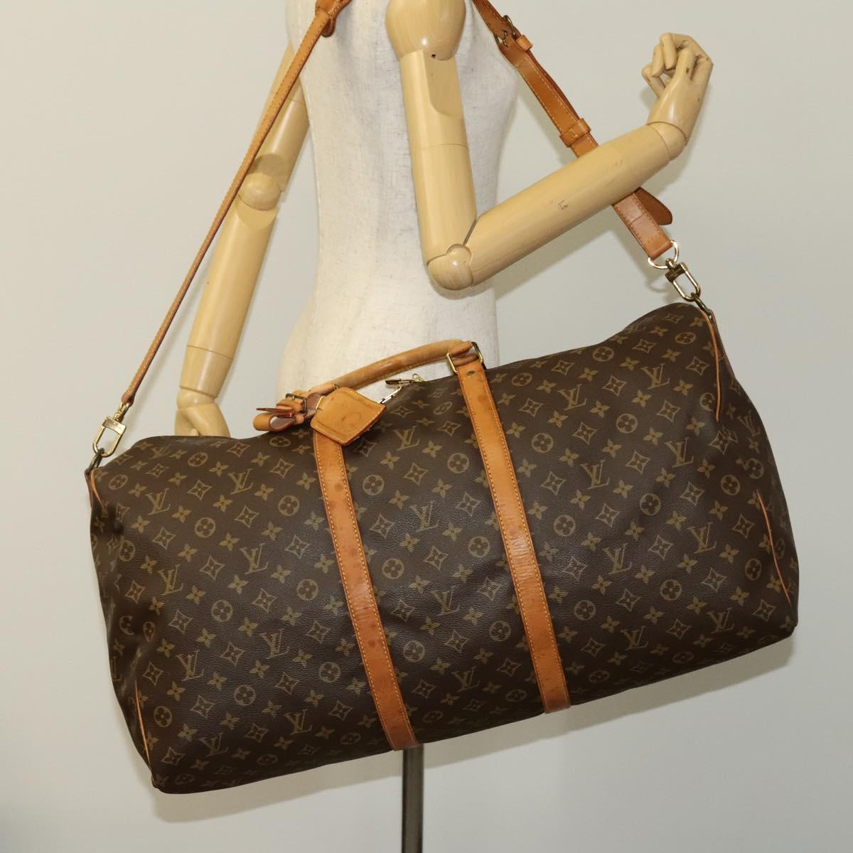 LOUIS VUITTON Monogram Keepall Bandouliere 60 Boston Bag M41412 LV Auth 122503