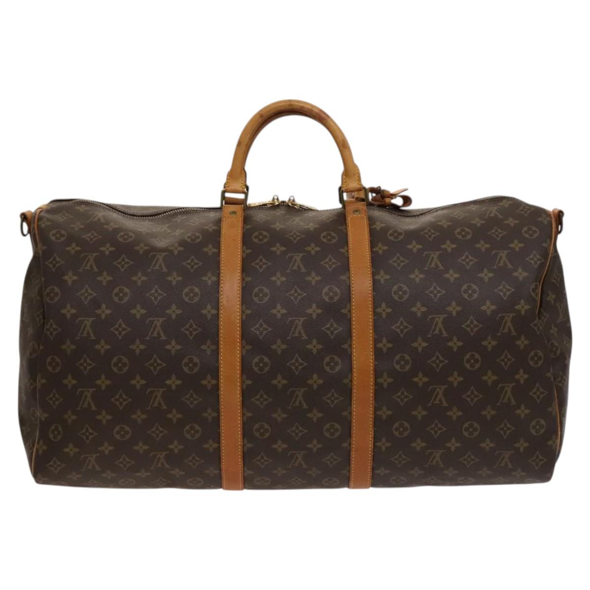 LOUIS VUITTON Monogram Keepall Bandouliere 60 Boston Bag M41412 LV Auth 122503