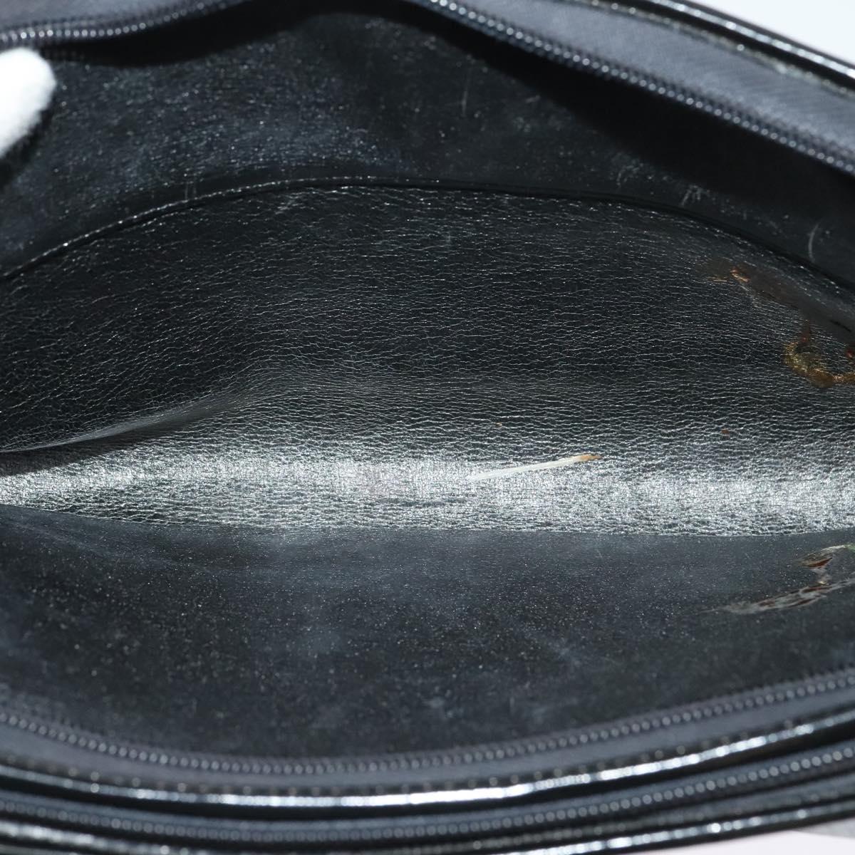 Christian Dior Trotter Canvas Shoulder Bag Navy Gold Auth 122509