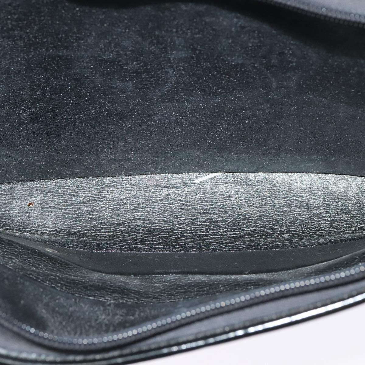 Christian Dior Trotter Canvas Shoulder Bag Navy Gold Auth 122509