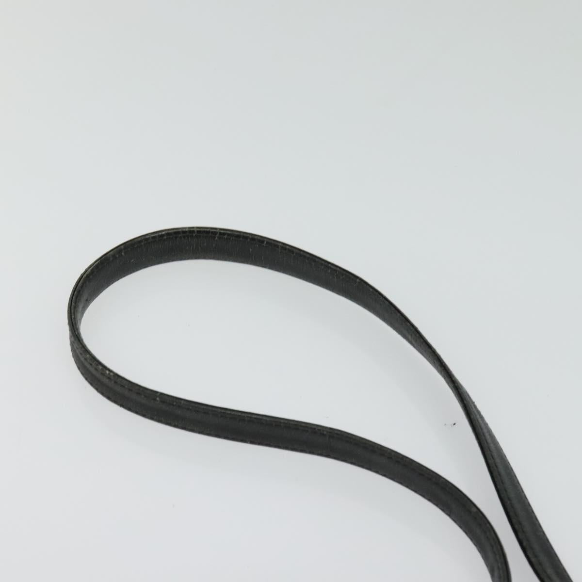 Christian Dior Trotter Canvas Shoulder Bag Navy Gold Auth 122509