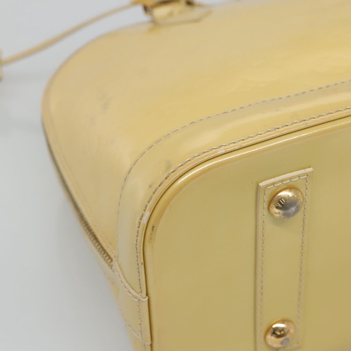 LOUIS VUITTON Monogram Vernis Alma PM Hand Bag Broncorail M91445 LV Auth 122513
