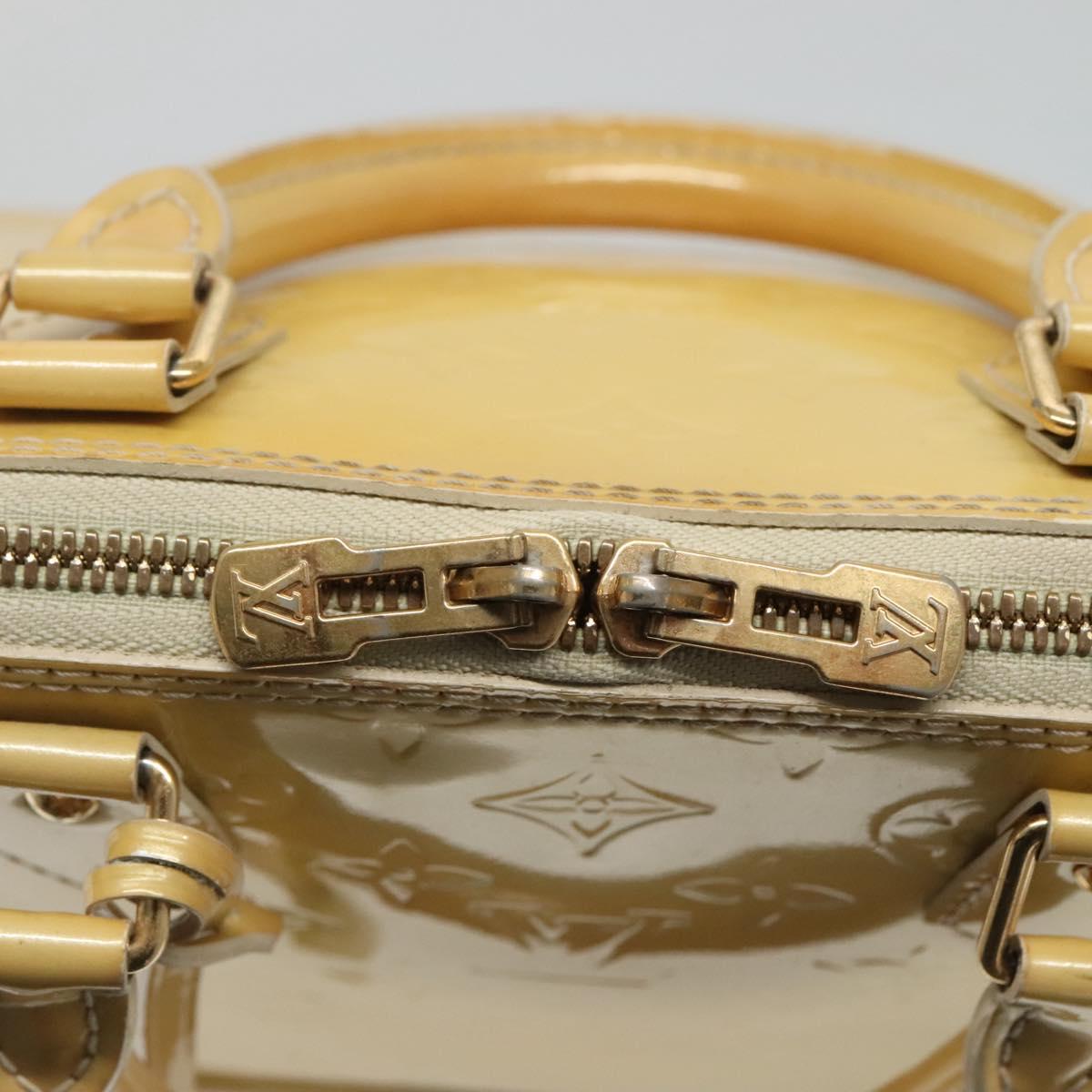 LOUIS VUITTON Monogram Vernis Alma PM Hand Bag Broncorail M91445 LV Auth 122513