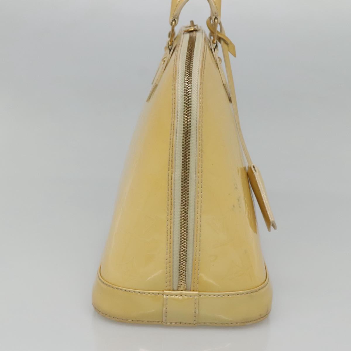 LOUIS VUITTON Monogram Vernis Alma PM Hand Bag Broncorail M91445 LV Auth 122513