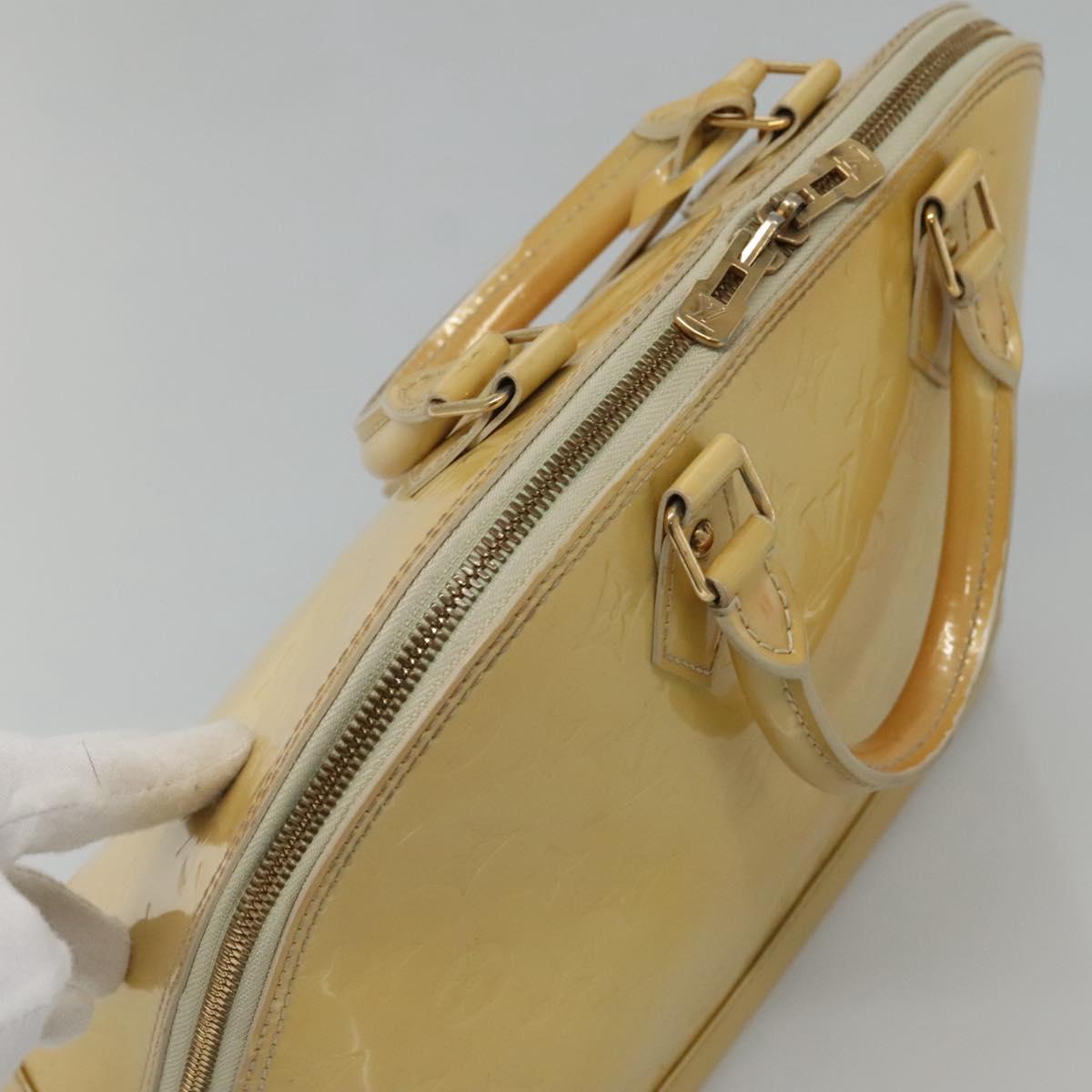 LOUIS VUITTON Monogram Vernis Alma PM Hand Bag Broncorail M91445 LV Auth 122513