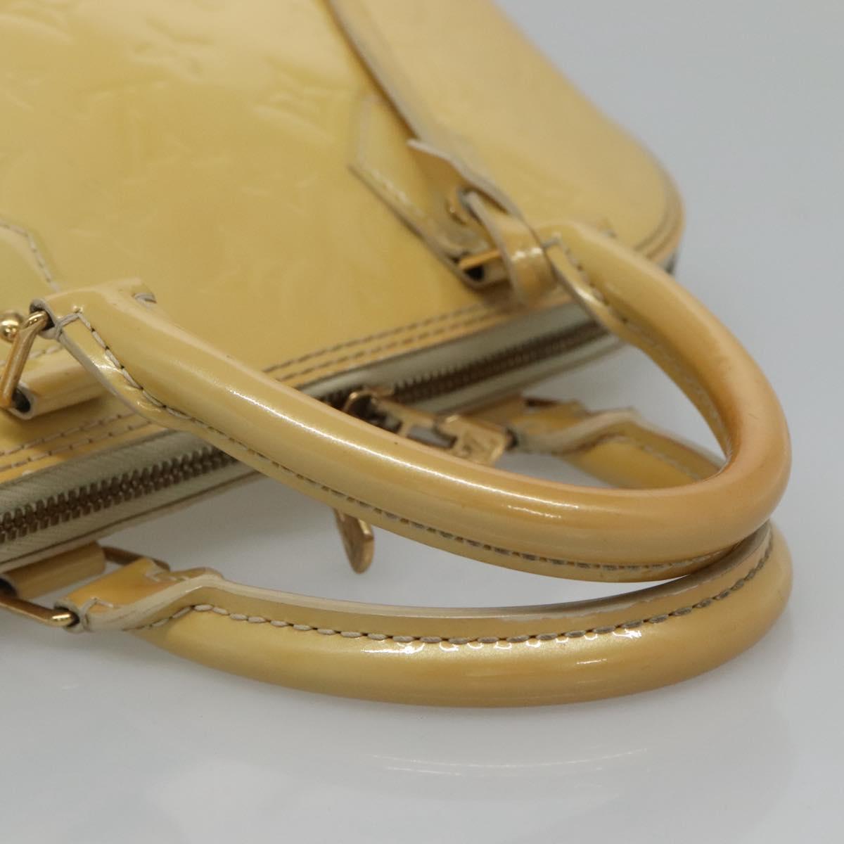 LOUIS VUITTON Monogram Vernis Alma PM Hand Bag Broncorail M91445 LV Auth 122513