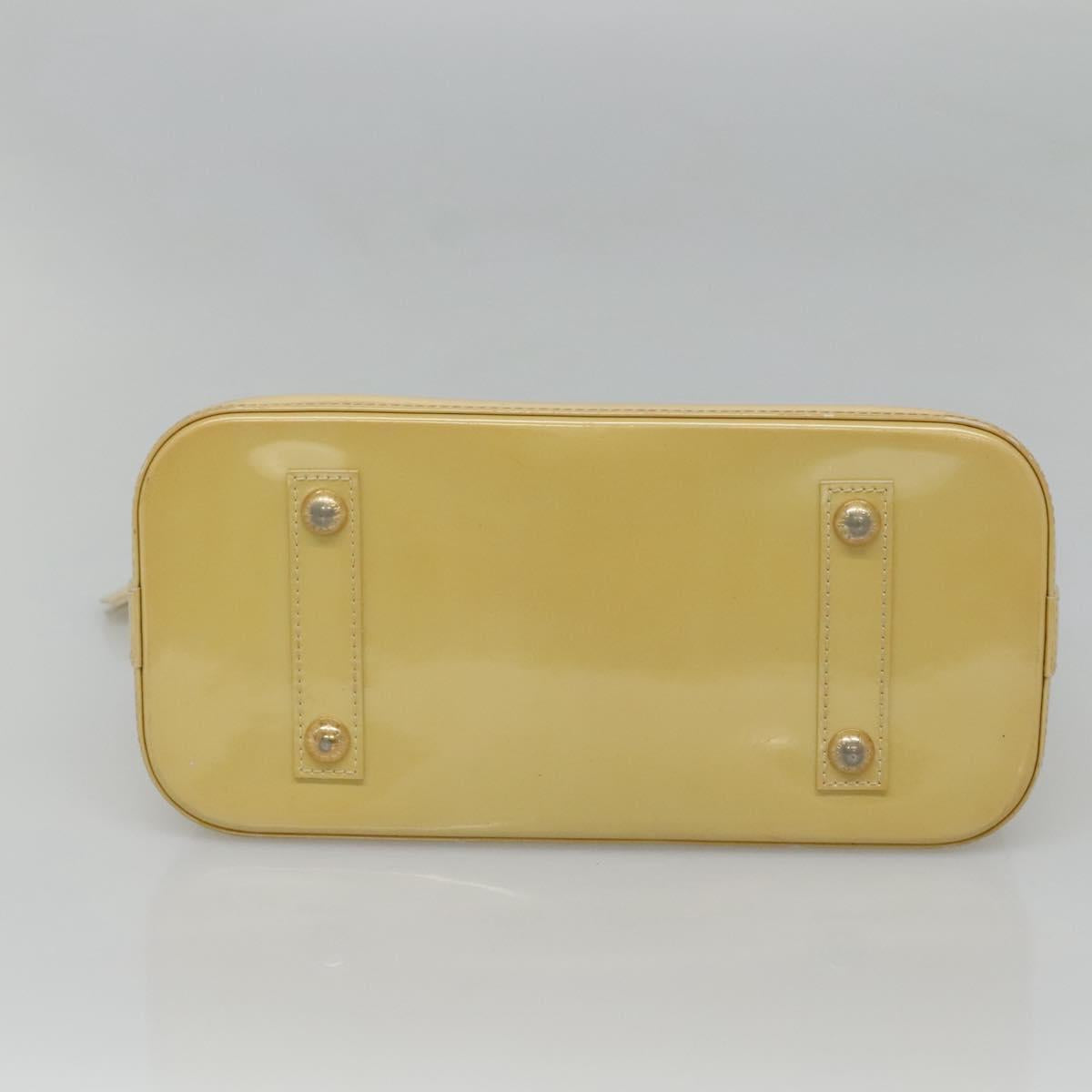 LOUIS VUITTON Monogram Vernis Alma PM Hand Bag Broncorail M91445 LV Auth 122513
