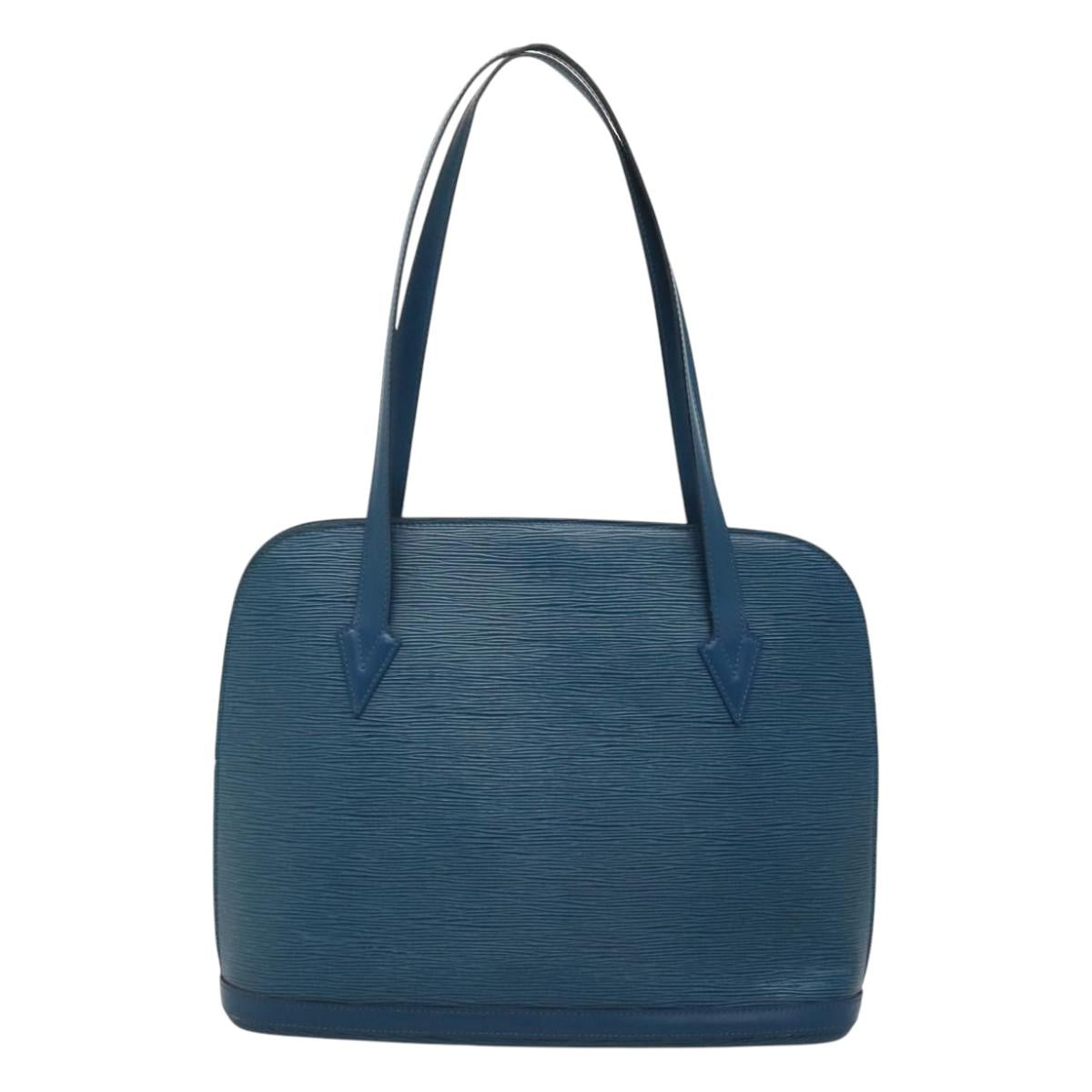 LOUIS VUITTON Epi Lussac Shoulder Bag Blue M52285 LV Auth 122569