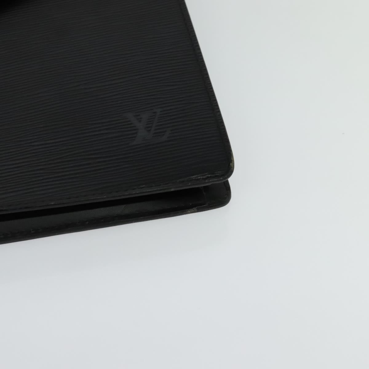 LOUIS VUITTON Epi Porte Documents Bandouliere Black M54462 LV Auth 122570