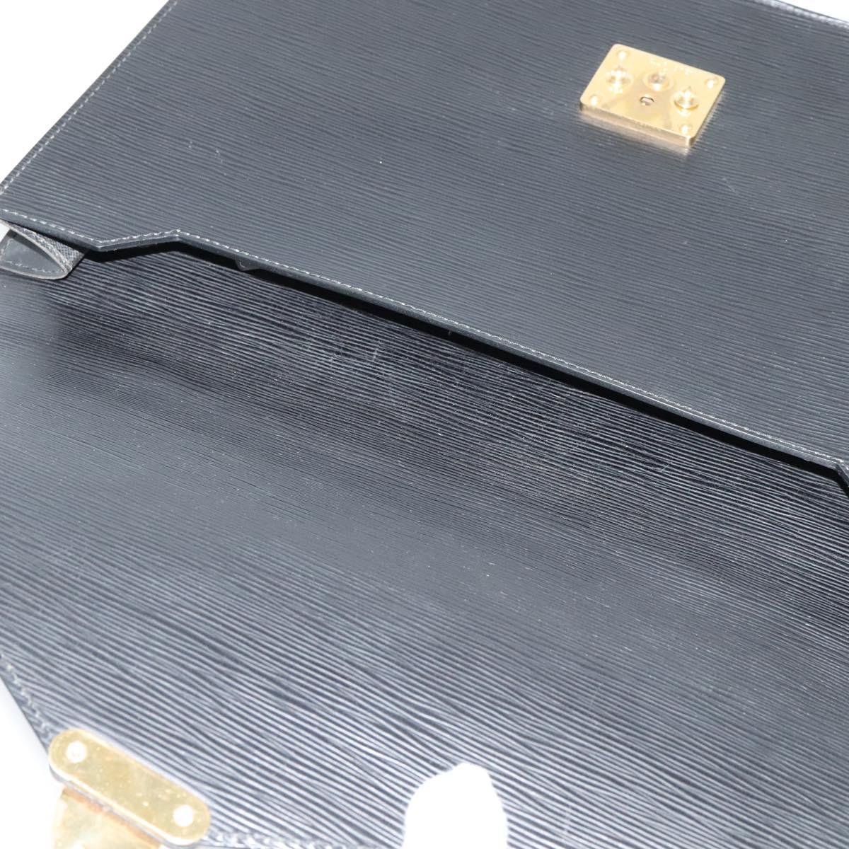 LOUIS VUITTON Epi Porte Documents Bandouliere Black M54462 LV Auth 122570