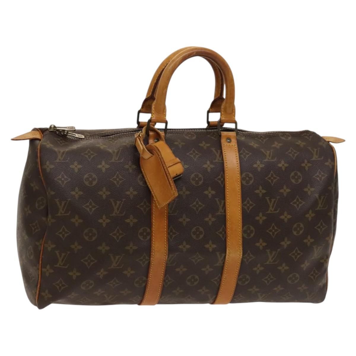 LOUIS VUITTON Monogram Keepall 45 Boston Bag M41428 LV Auth 122587