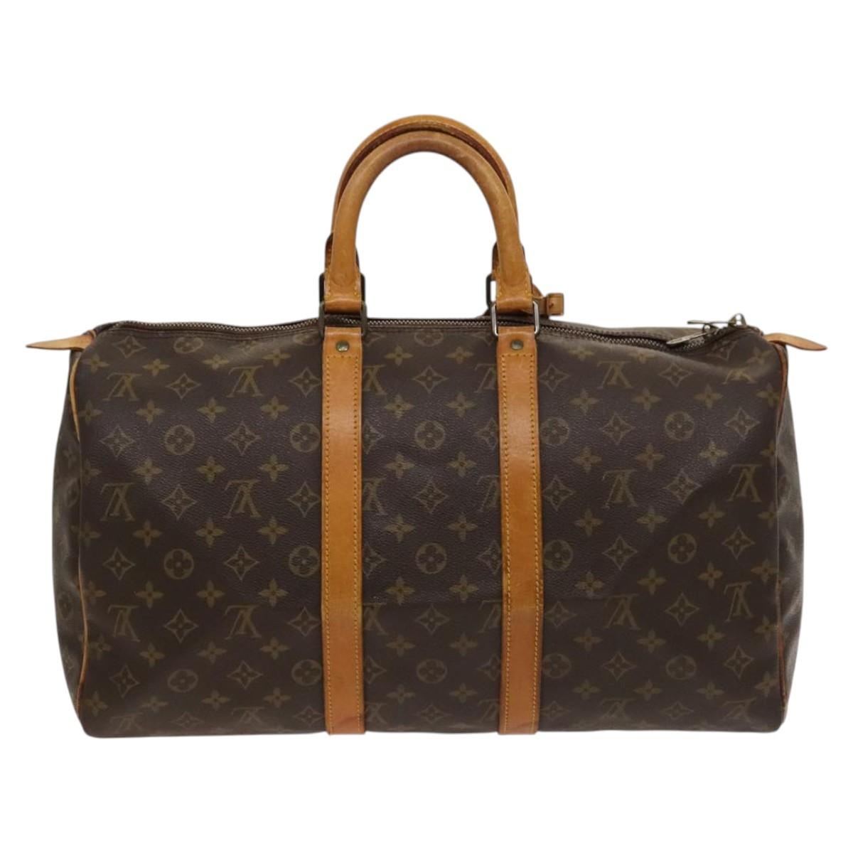 LOUIS VUITTON Monogram Keepall 45 Boston Bag M41428 LV Auth 122587