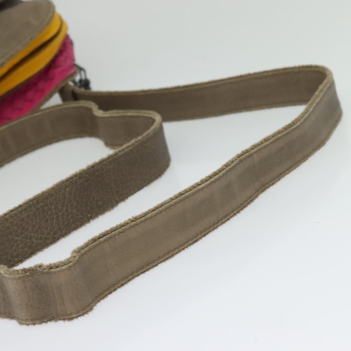 BOTTEGA VENETA INTRECCIATO Shoulder Bag Leather Multicolor Auth 122604