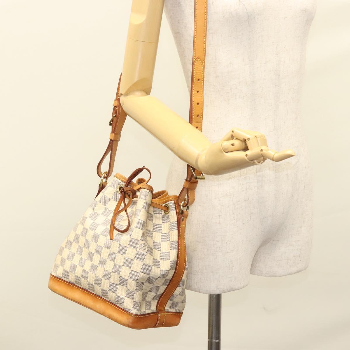 LOUIS VUITTON Damier Azur Noe BB Shoulder Bag N41220 LV Auth 122607