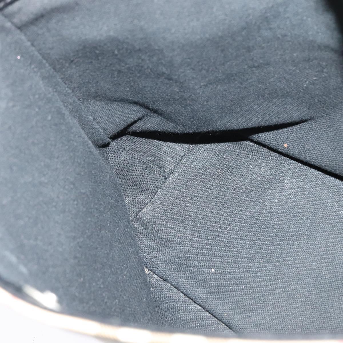 BURBERRY Nova Check Hand Bag PVC Beige Silver Auth 122613