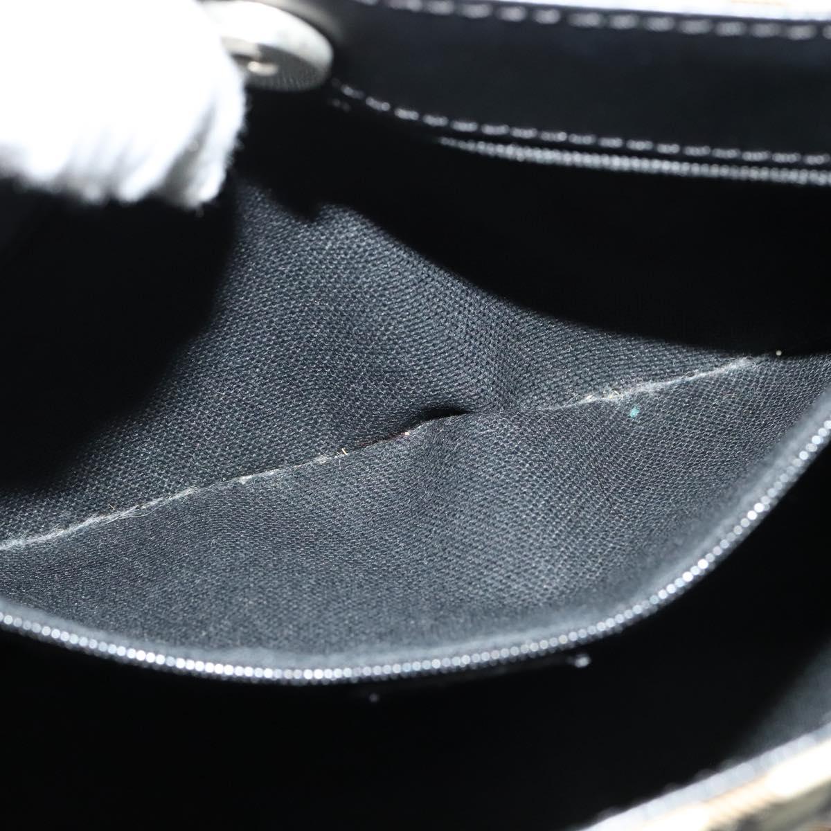 BURBERRY Nova Check Hand Bag PVC Beige Silver Auth 122613