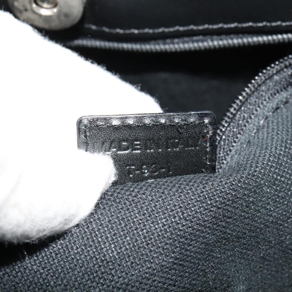 BURBERRY Nova Check Hand Bag PVC Beige Silver Auth 122613