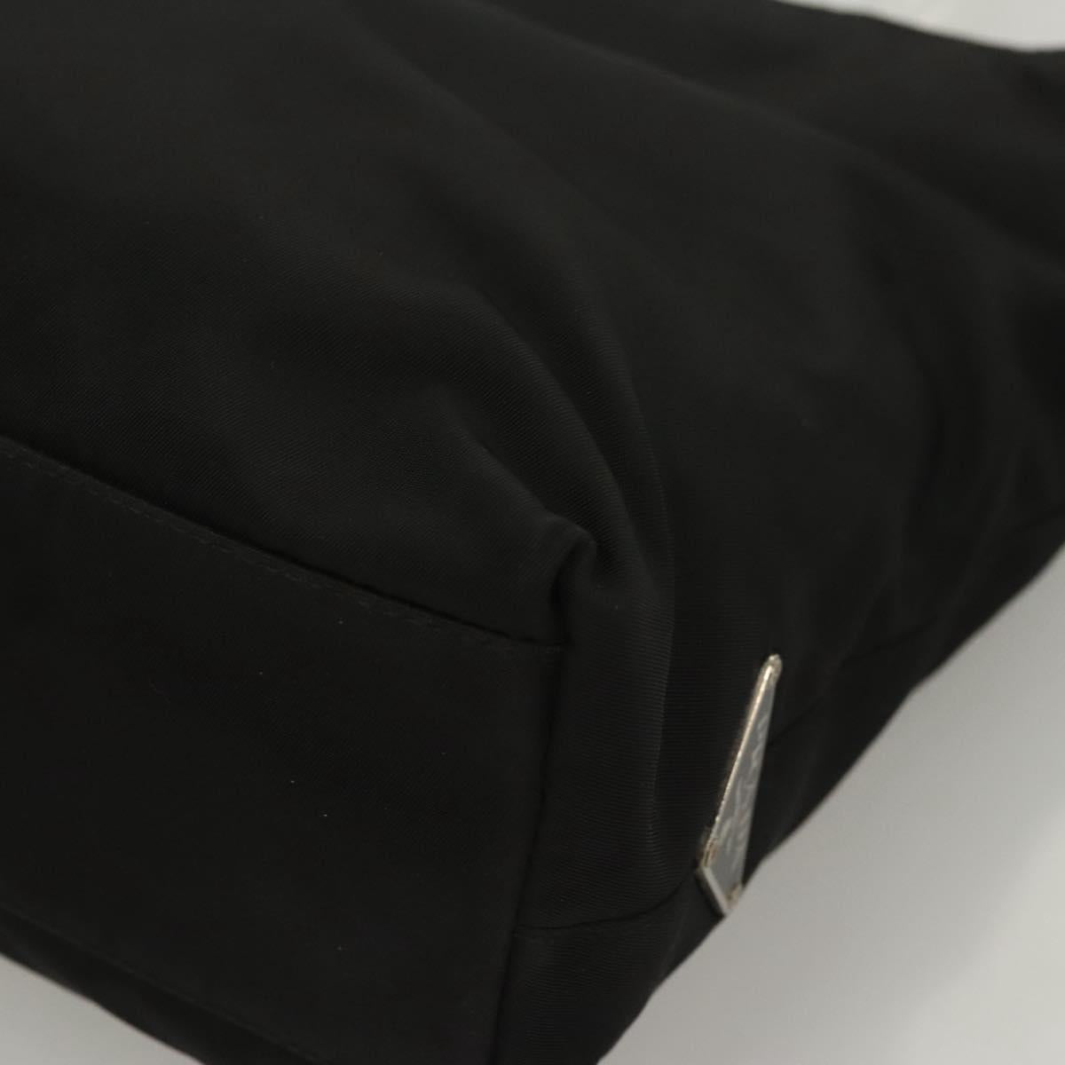 PRADA Hand Bag Nylon Plastic Black Clear Auth 122690