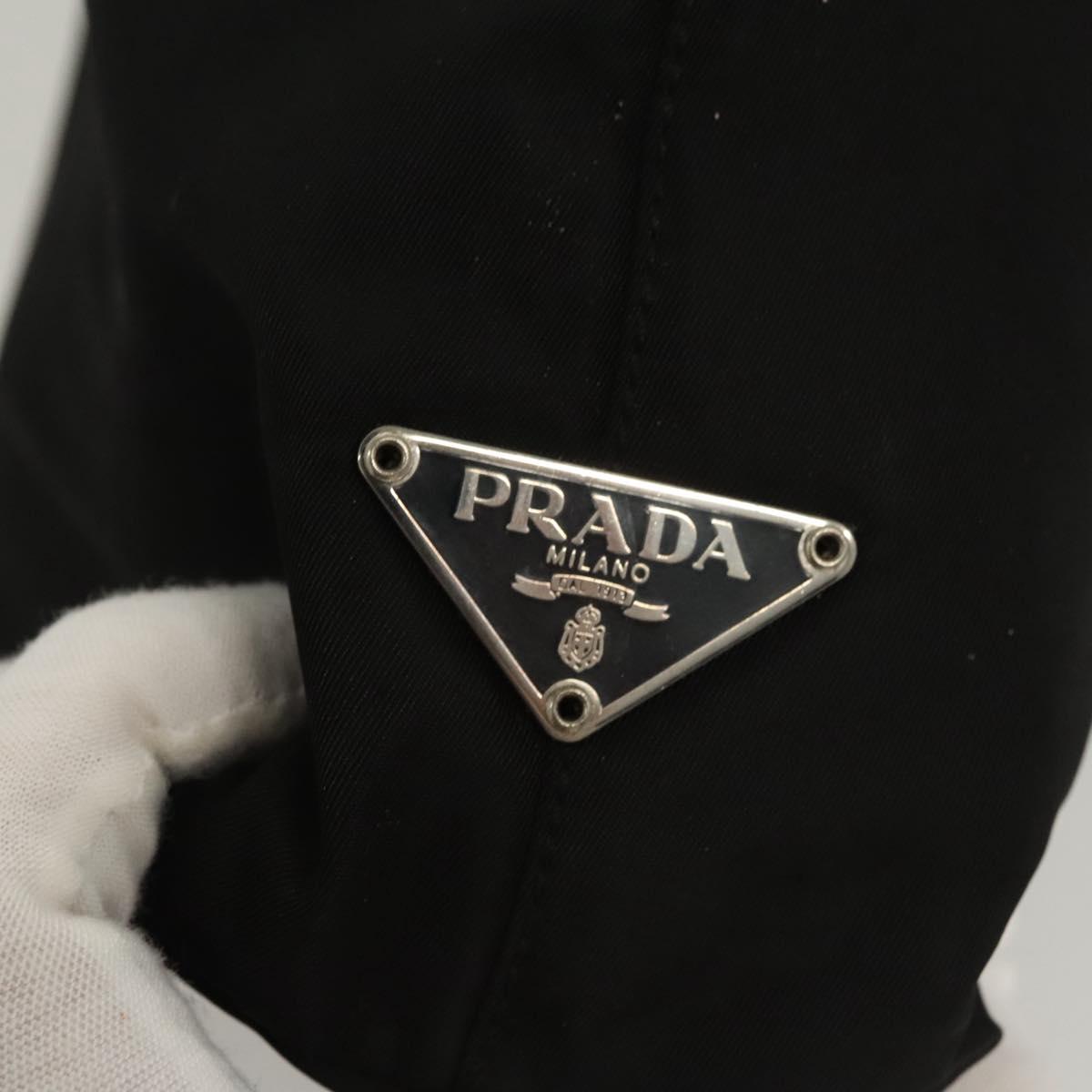 PRADA Hand Bag Nylon Plastic Black Clear Auth 122690