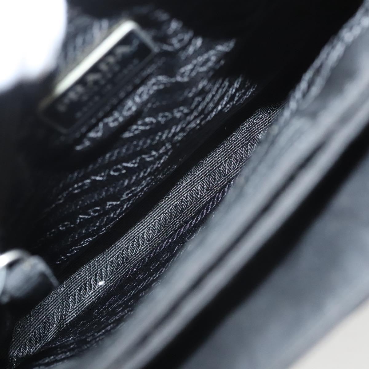 PRADA Hand Bag Nylon Plastic Black Clear Auth 122690