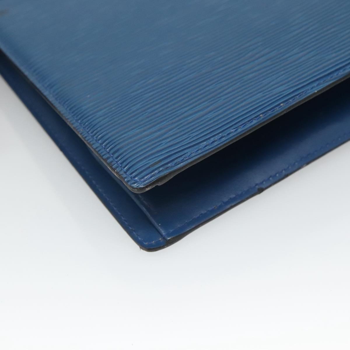 LOUIS VUITTON Epi Trousse Crete Pouch Blue M48405 LV Auth 122710