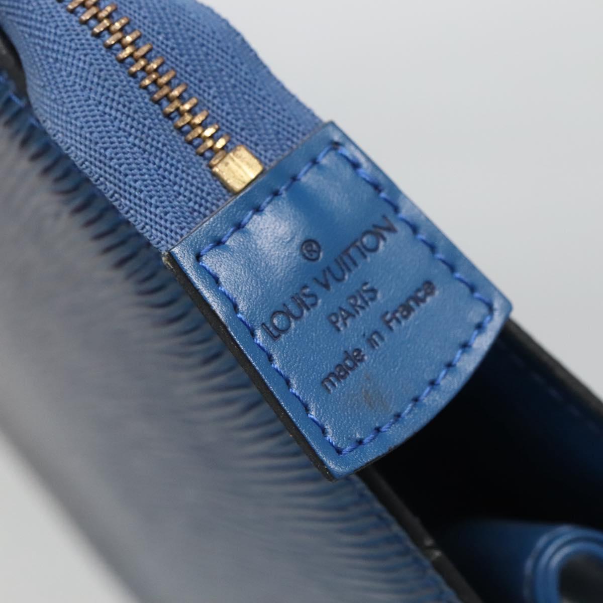 LOUIS VUITTON Epi Trousse Crete Pouch Blue M48405 LV Auth 122710