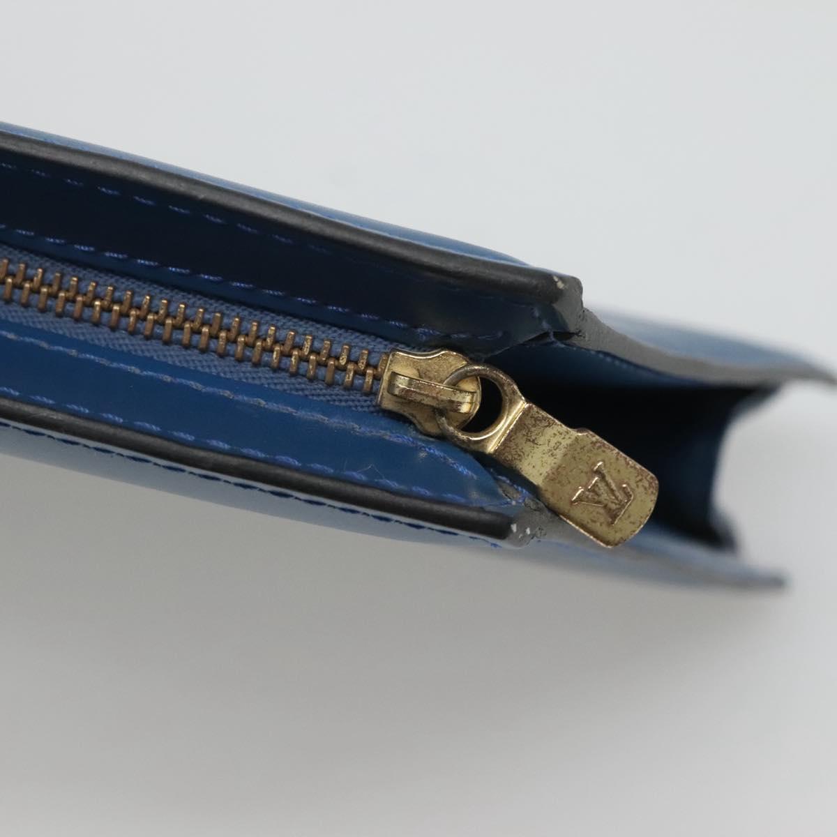 LOUIS VUITTON Epi Trousse Crete Pouch Blue M48405 LV Auth 122710