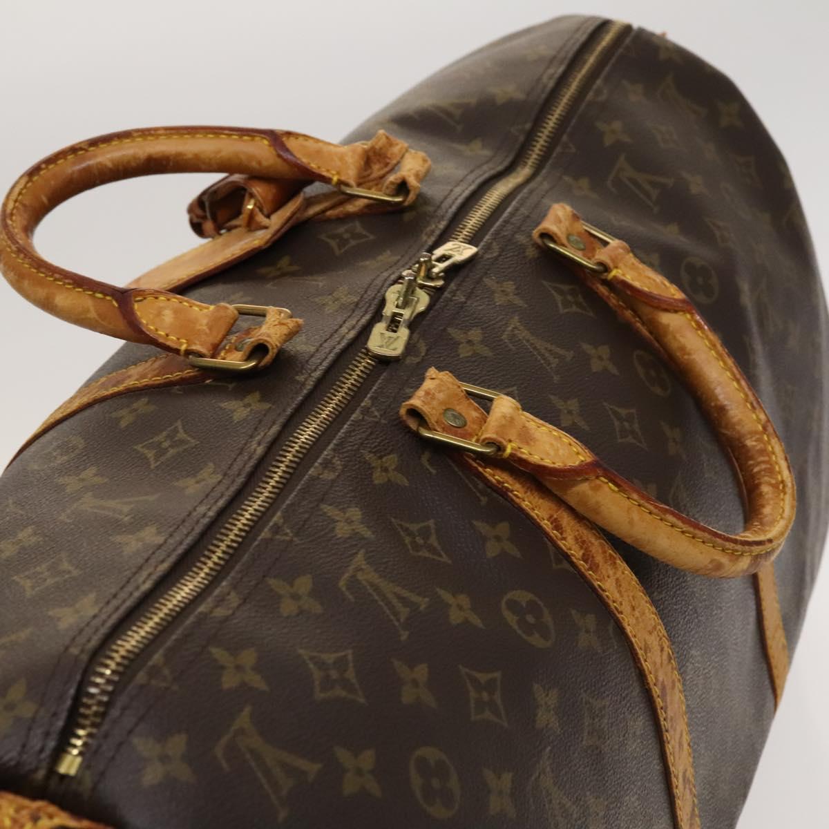 LOUIS VUITTON Monogram Keepall 55 Boston Bag M41424 LV Auth 122735