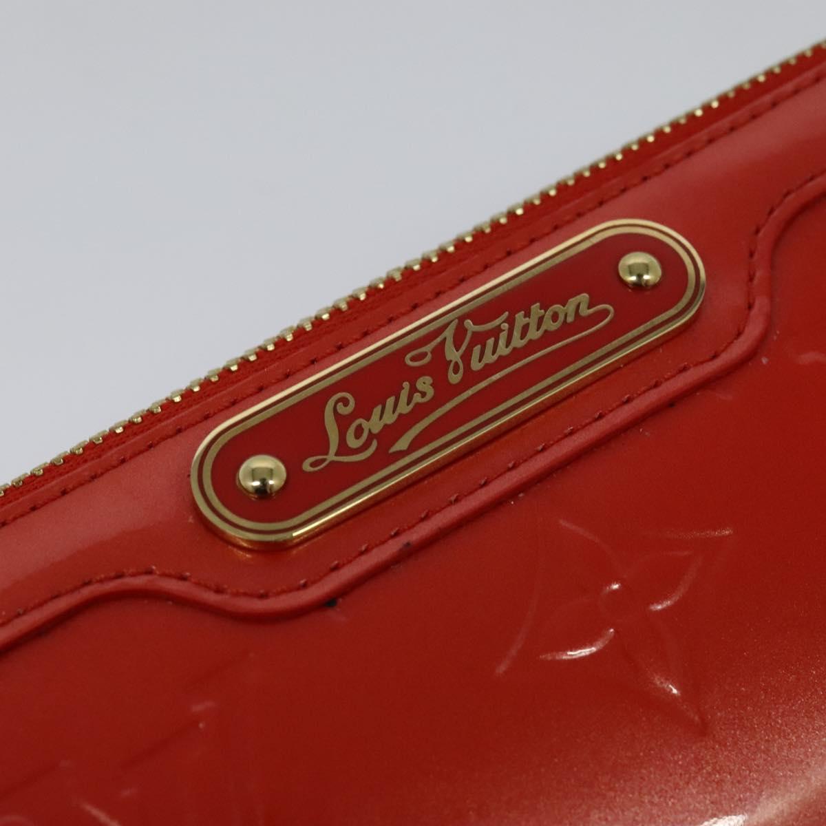 LOUIS VUITTON Monogram Vernis Trousse Cosmetic Orenge Sunset M93648 Auth 122736