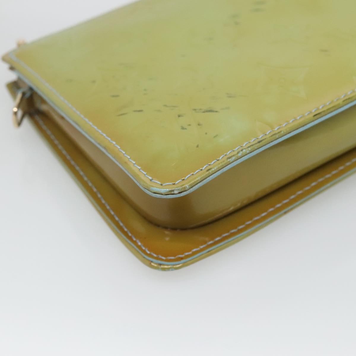 LOUIS VUITTON Monogram Vernis Lexington Pouch Baby Blue M91011 LV Auth 122737