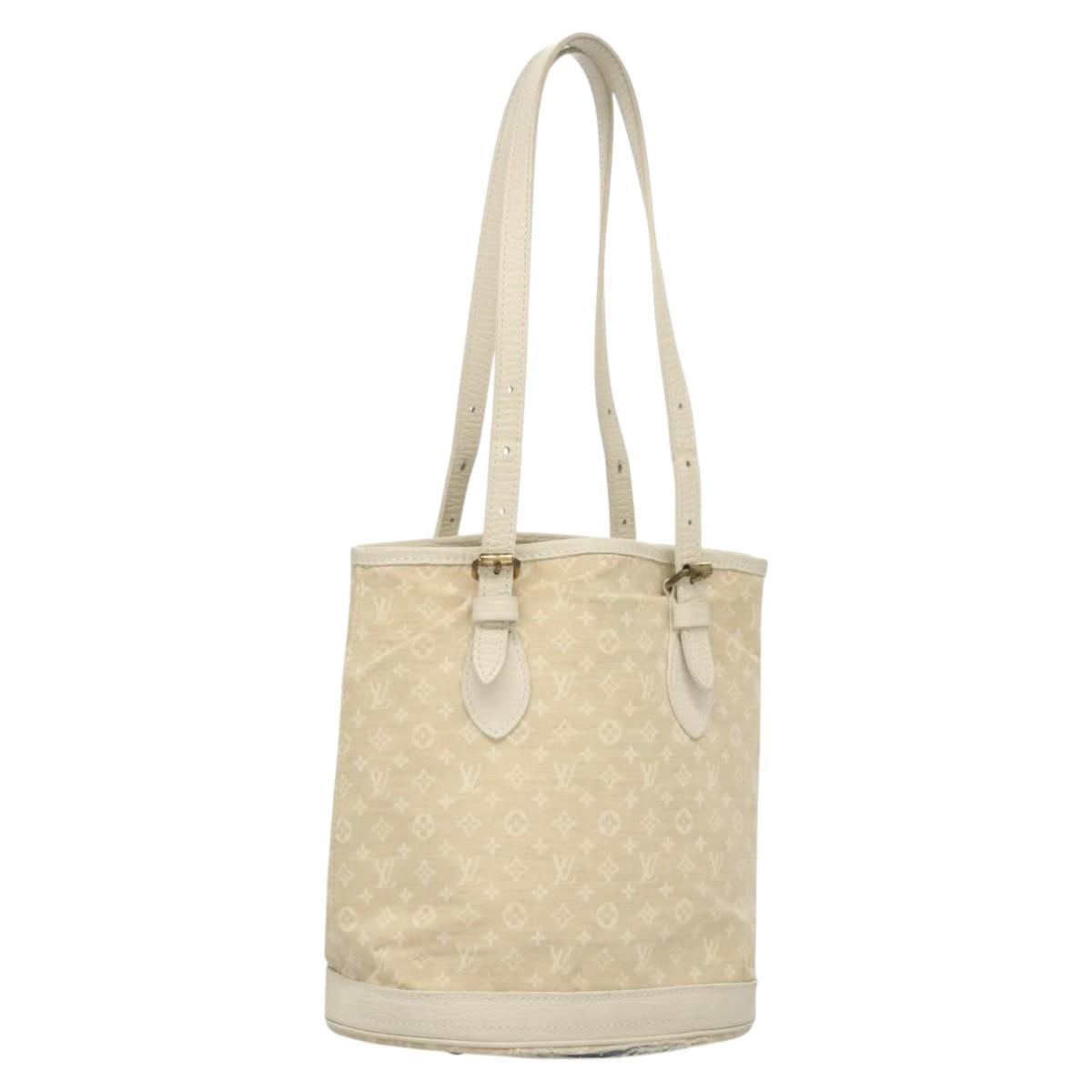 LOUIS VUITTON Monogram Mini Lin Bucket PM Shoulder Bag Dunne M95316 Auth 122741