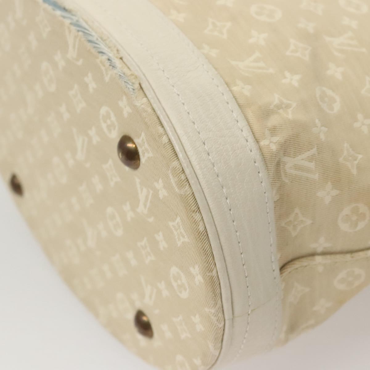 LOUIS VUITTON Monogram Mini Lin Bucket PM Shoulder Bag Dunne M95316 Auth 122741