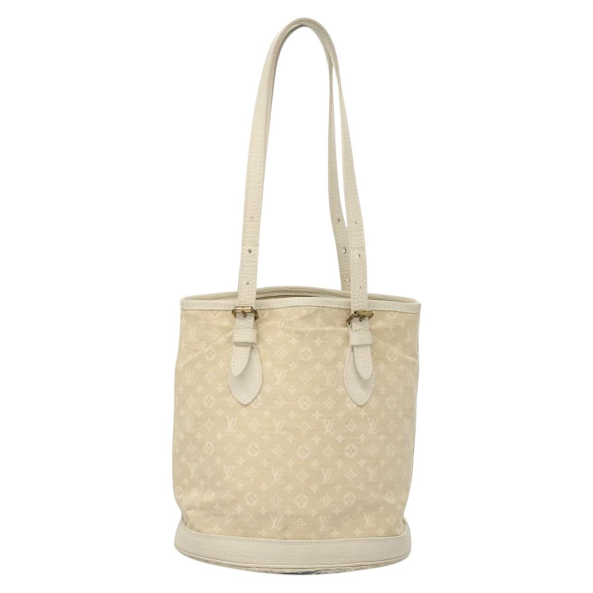 LOUIS VUITTON Monogram Mini Lin Bucket PM Shoulder Bag Dunne M95316 Auth 122741