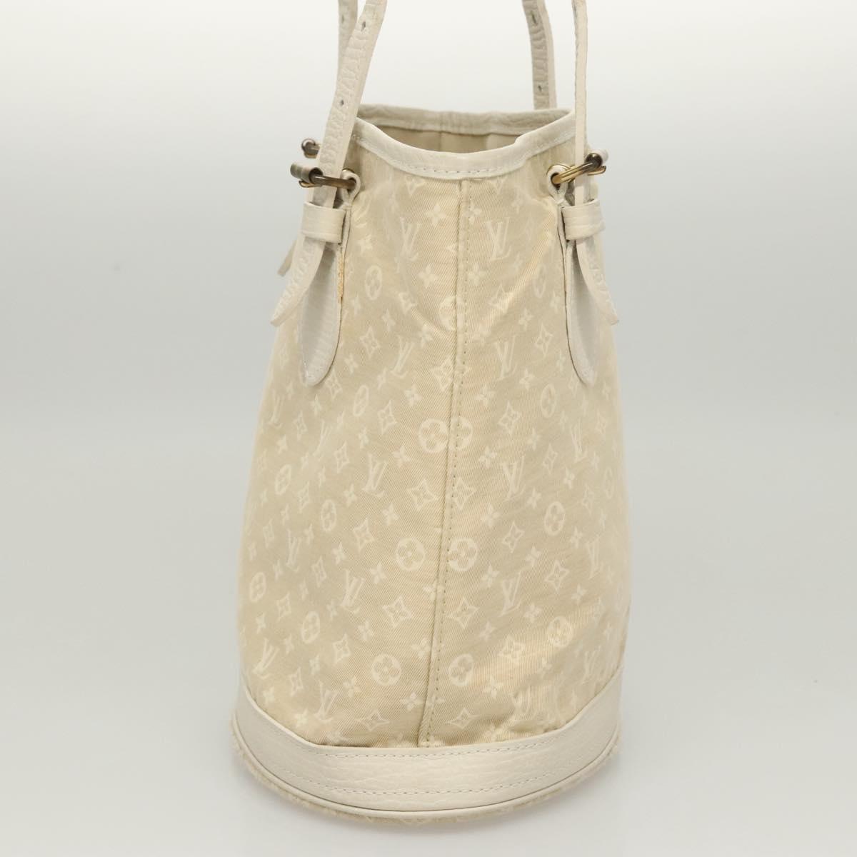 LOUIS VUITTON Monogram Mini Lin Bucket PM Shoulder Bag Dunne M95316 Auth 122741