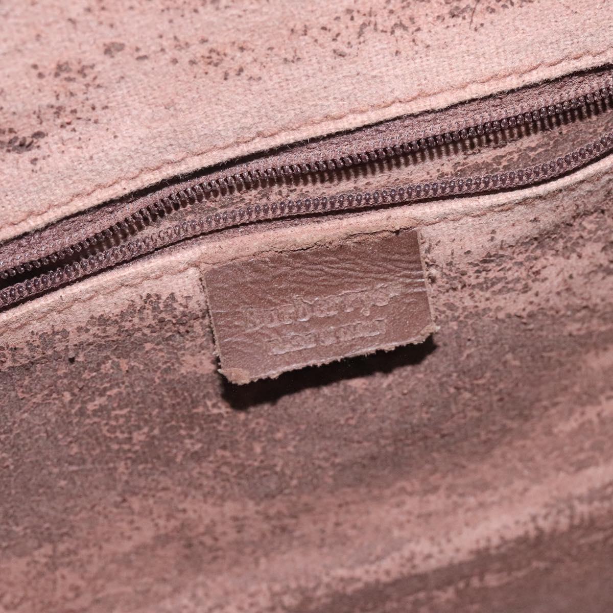 Burberrys Nova Check Hand Bag PVC Beige Auth 122817