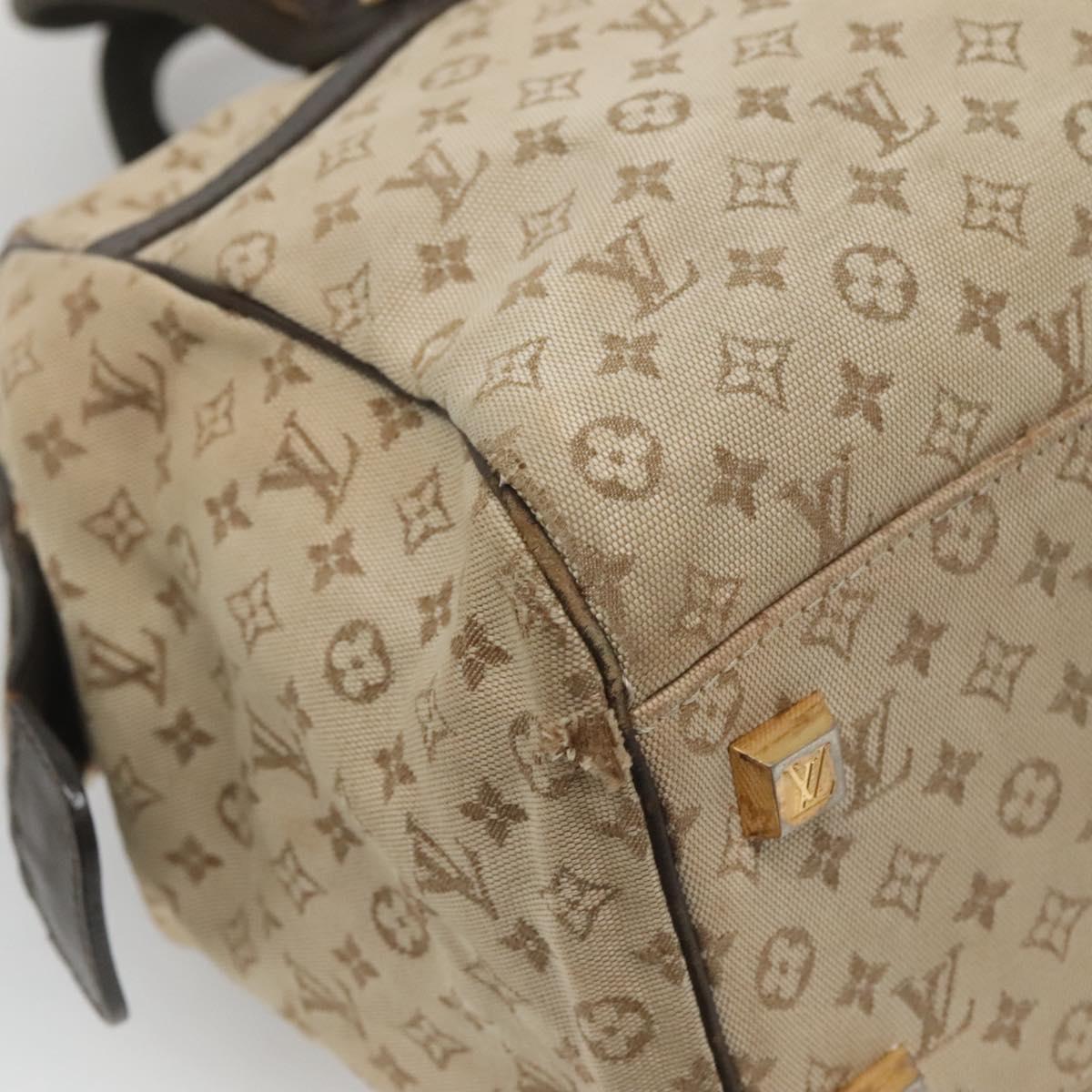 LOUIS VUITTON Monogram Mini Josephine GM Hand Bag Khaki M92310 LV Auth 122829