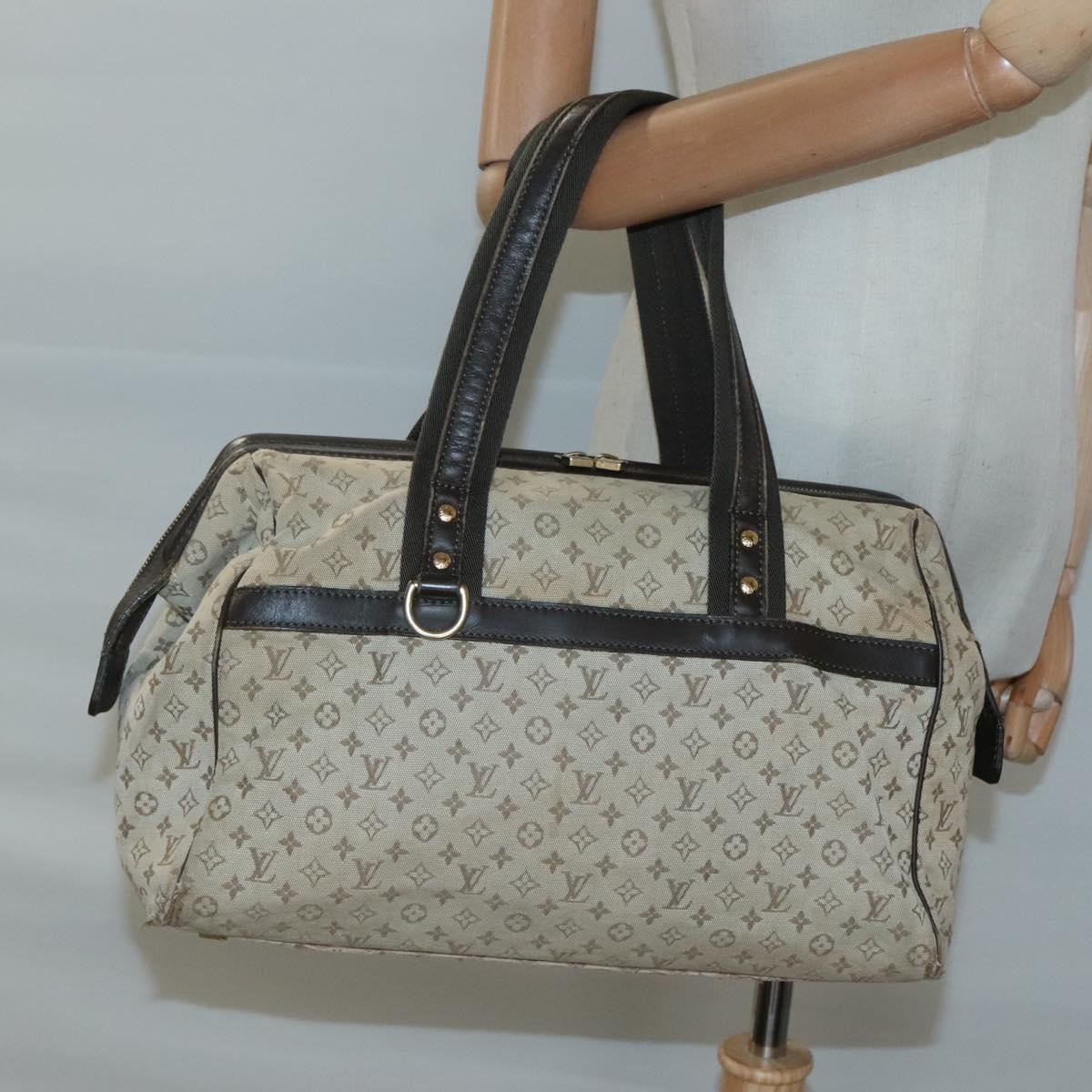 LOUIS VUITTON Monogram Mini Josephine GM Hand Bag Khaki M92310 LV Auth 122829