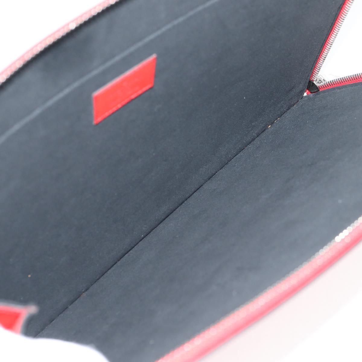 LOUIS VUITTON Epi Supreme Pochette Jules GM Bag Red White M67722 Auth 122842M