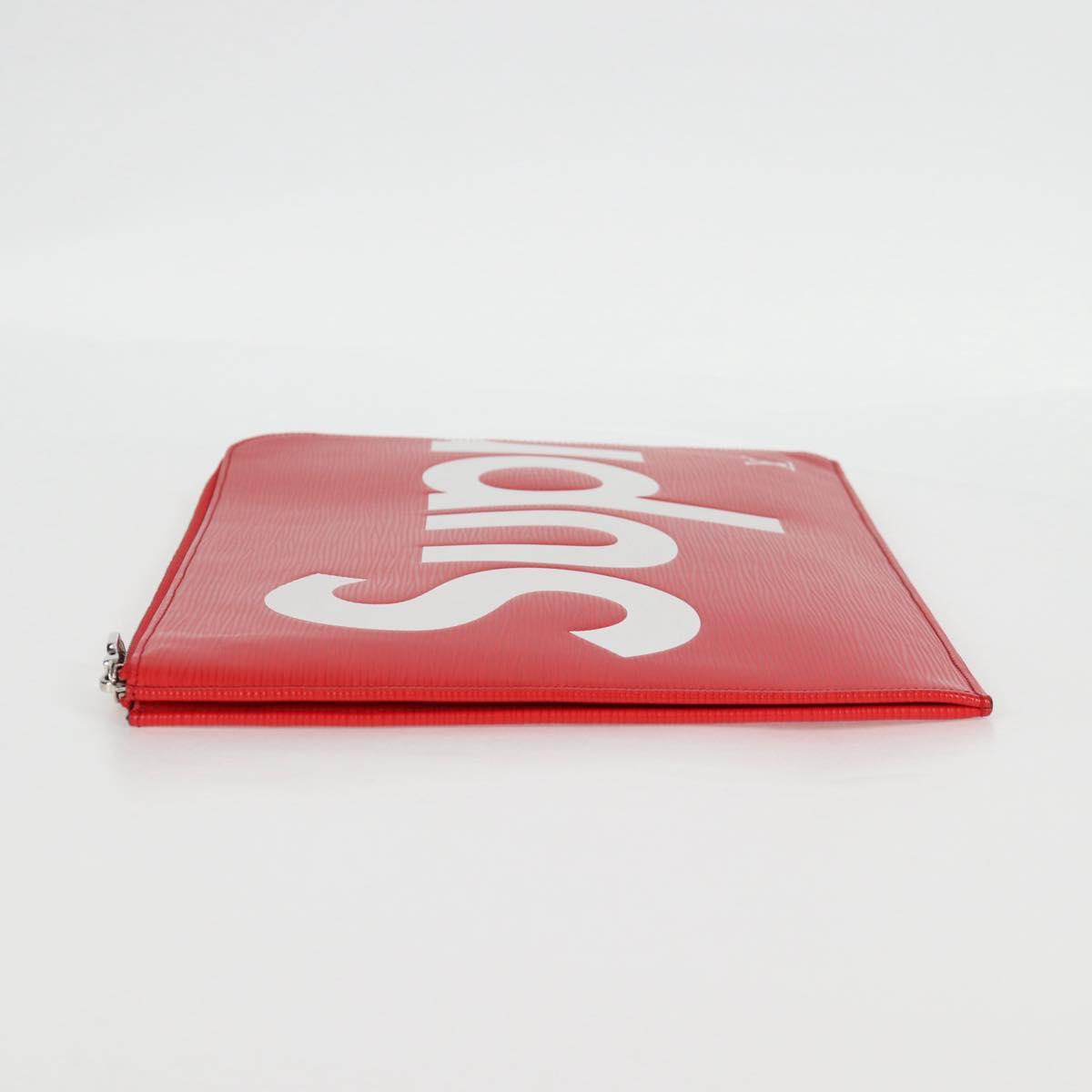 LOUIS VUITTON Epi Supreme Pochette Jules GM Bag Red White M67722 Auth 122842M