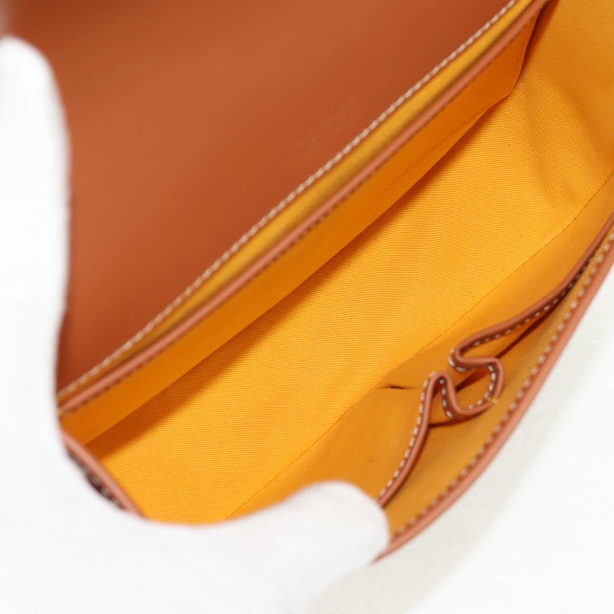 GOYARD Herringbone Belvedere PM Shoulder Bag PVC Black Silver Auth 122843M