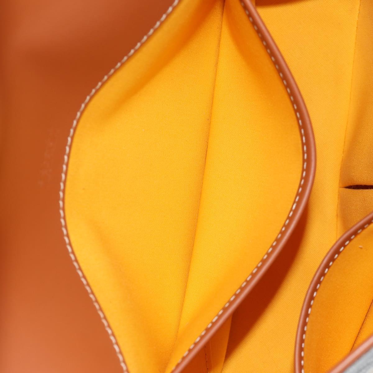 GOYARD Herringbone Belvedere PM Shoulder Bag PVC Black Silver Auth 122843M