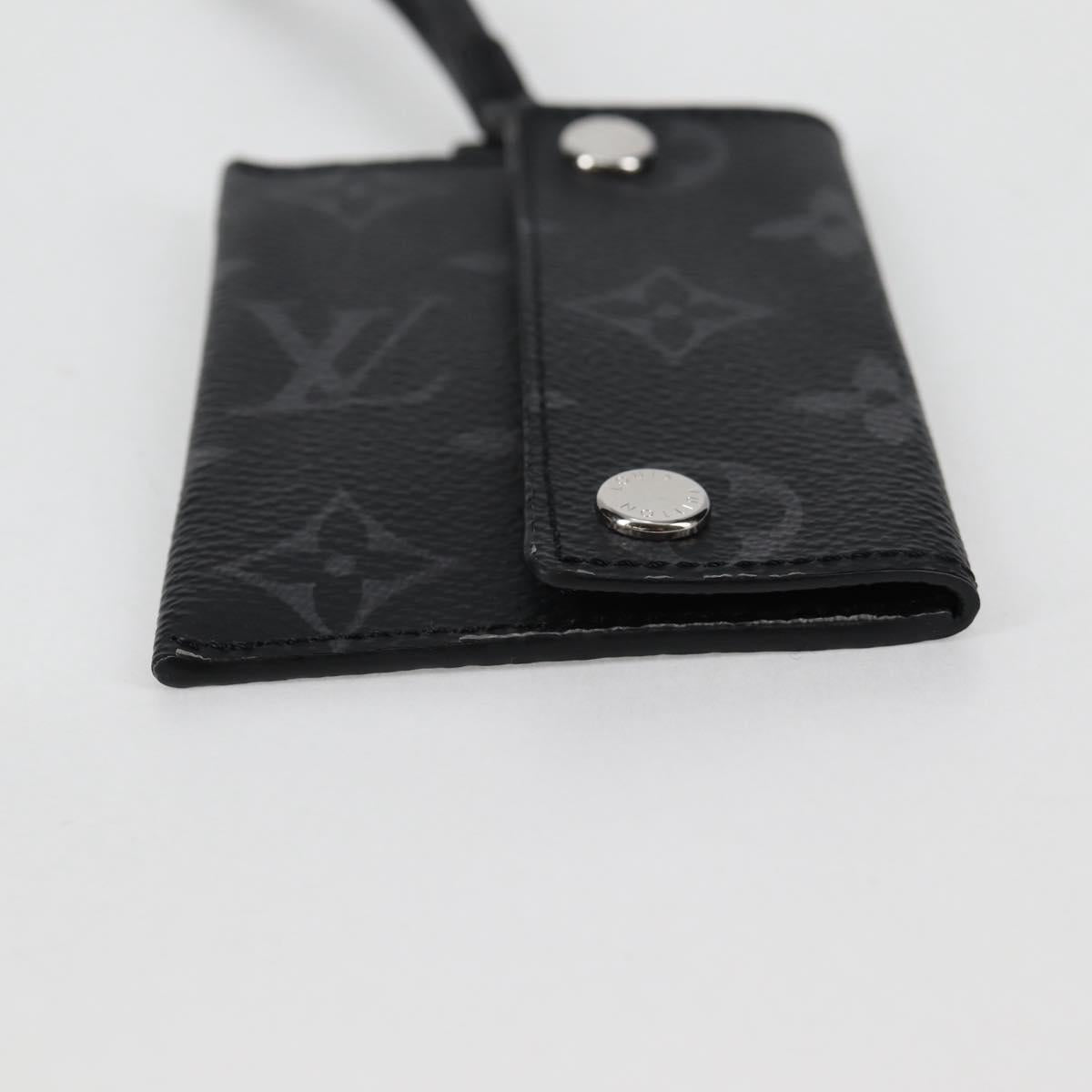 LOUIS VUITTON Monogram Eclipse Porte Cartes On Strap M83155 LV Auth 122851