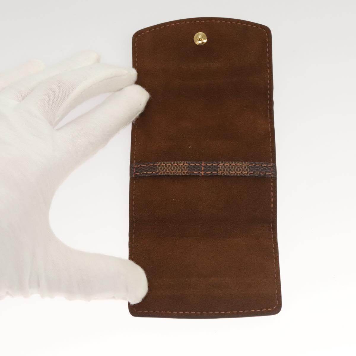 LOUIS VUITTON Damier Ebene Cuff Case M64681 LV Auth 122866