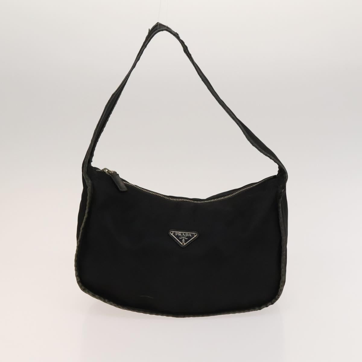 PRADA Shoulder Bag Nylon 2Set Black Green Auth 122870
