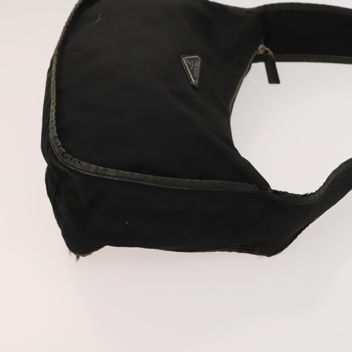 PRADA Shoulder Bag Nylon 2Set Black Green Auth 122870