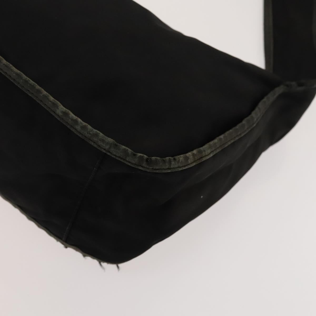 PRADA Shoulder Bag Nylon 2Set Black Green Auth 122870