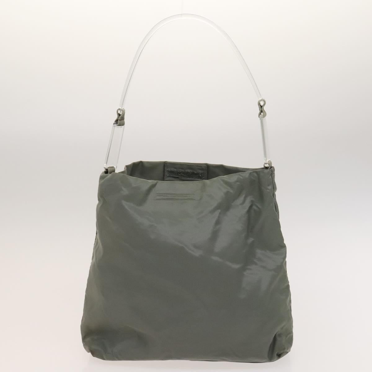 PRADA Shoulder Bag Nylon 2Set Black Green Auth 122870