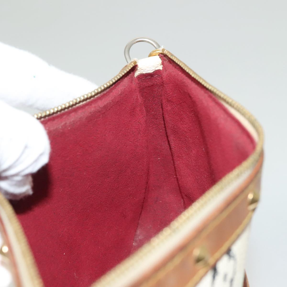 LOUIS VUITTON Multicolor Pochette Accessoires Pouch White M92649 LV Auth 122878